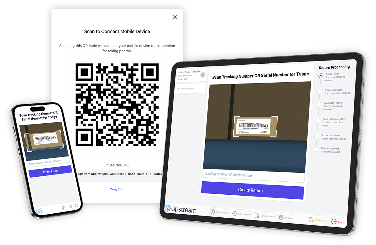 scan qr to connect phones and tablets